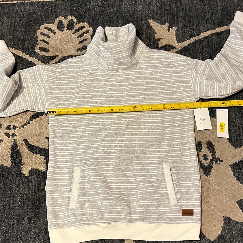 Roxy Light Gray Turtleneck Sweater - Picture 6 of 12